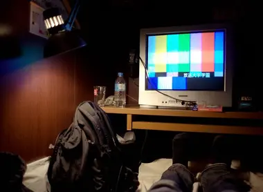 À l'intérieur d'une cabine de manga café