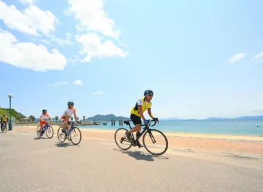 Ciclismo en Edajima, cerca de Hiroshima.