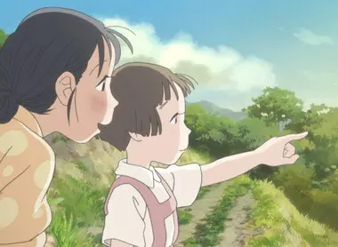 Suzu y Harumi observan los barcos desde la bahía de Kure Suzu y Harumi observan los barcos desde la bahía de Kure