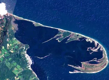 La péninsule de Notsuke, vue du ciel