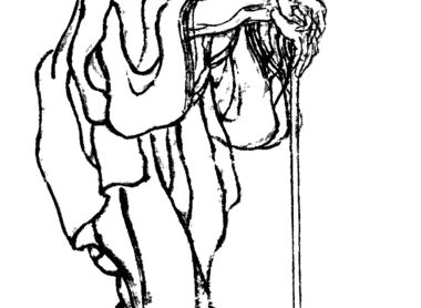 Auto-portrait de Hokusai en vieil homme