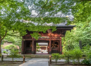 Niten-mon, la porte d'entrée du temple Myohon-ji à Kamakura Niten-mon, la porte d'entrée du temple Myohon-ji à Kamakura