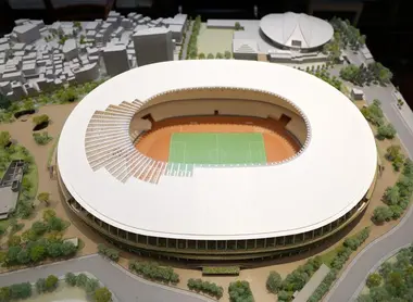 Maquette du stade vue du ciel Maquette du stade vue du ciel