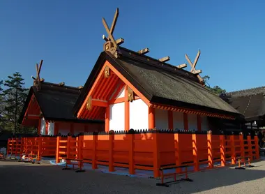 Intérieur du sanctuaire Sumiyoshi Taisha Intérieur du sanctuaire Sumiyoshi Taisha