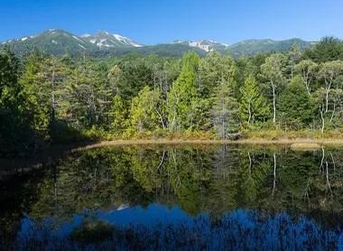 L'étang Ushidome-ike au mont Norikura