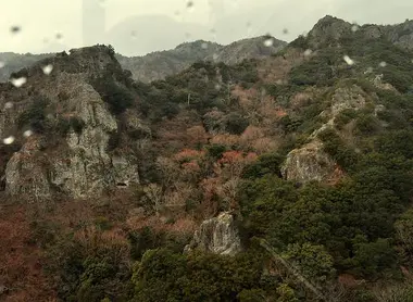 Les gorges de Kankakei, vues du téléphérique Les gorges de Kankakei, vues du téléphérique
