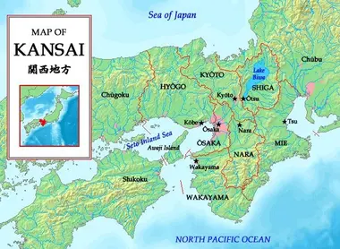 Carte du Kansai Wikipedia