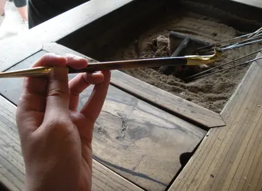 Kiseru, longue pipe de métal