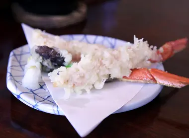 Crab tempura Tempura de crabe
