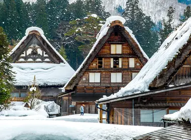 Shirakawago village in the snow Shirakawago village in the snow