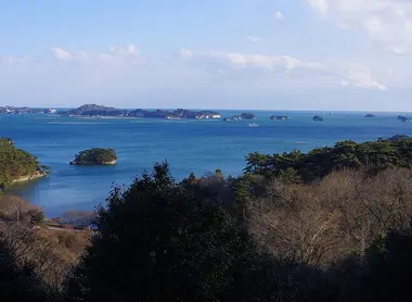 La baie de Matsushima, dans la région du Tohoku La baie de Matsushima, dans la région du Tohoku