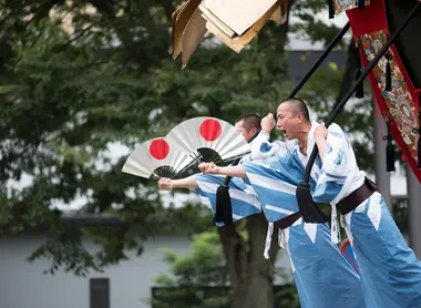 Parade lors du festival de Gion à Kyoto Parade lors du festival de Gion à Kyoto