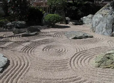 Wabi sabi is also found in the aesthetics of dry gardens