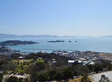 La baie d'Ushimado vue depuis le jardin des oliviers