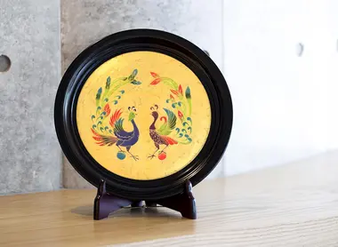 Plateau en bois laqué