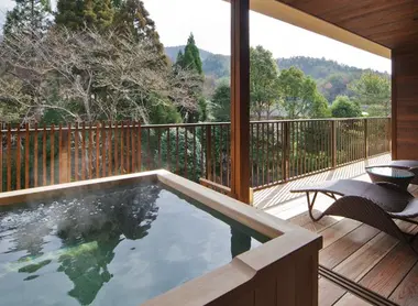 Terrasse avec bain,Kyoto Yunohana Resort Suisen 