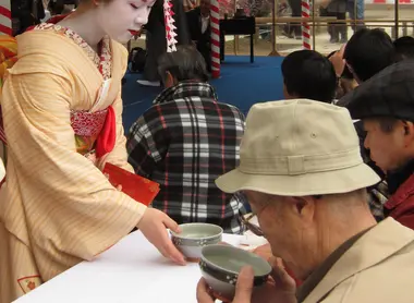 Cérémonie du thé servi par une maiko Cérémonie du thé servi par une maiko
