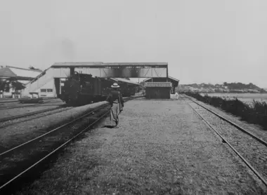 La gare de Shinagawa en 1897 La gare de Shinagawa en 1897