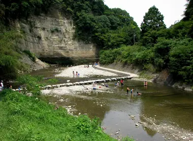 Chemin de promenade le long de la rivière Yoro