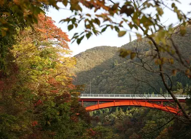 Le grand pont au-dessus des gorges d'Oyasu
