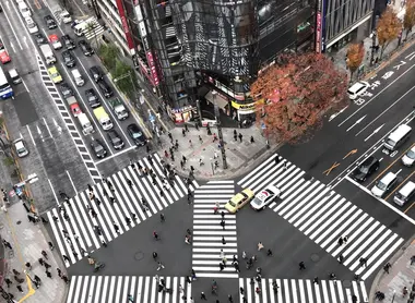Le carrefour piéton de Ginza Le carrefour piéton de Ginza