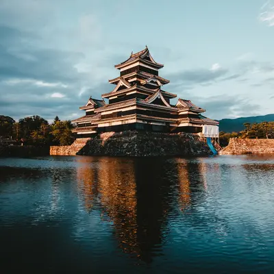 The moat in front of Matsumoto Castle