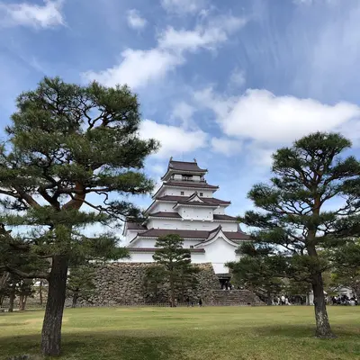 Trees in front of Tsuragu Castle, Aizu Fukushima