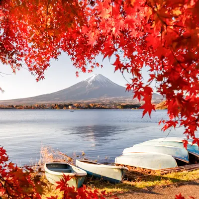 Le Mont Fuji depuis le lac Kawaguchiko