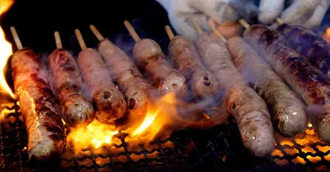 Sausages at a Food Festival 