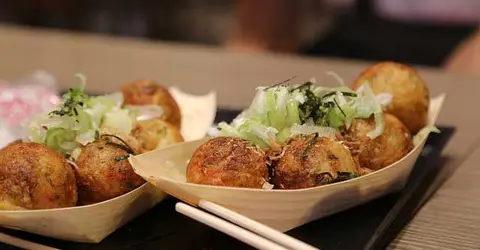 Takoyaki octopus balls at Osaka