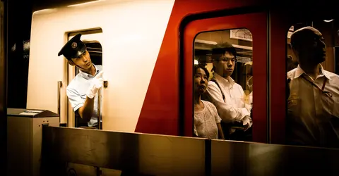Rush hours at train station in Japan Rush hours at train station in Japan