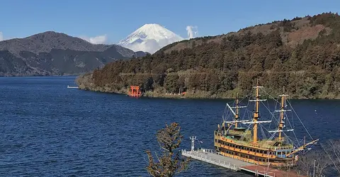 Lake Ashi and Mt. Fuji from the Narukawa Art Museum