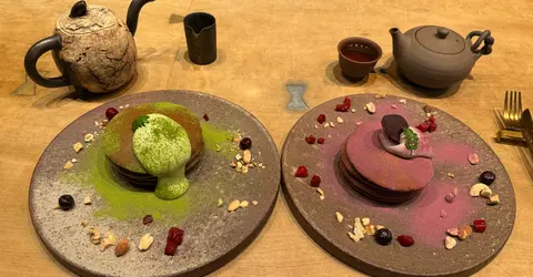 Dorayaki and black tea at Nota in Kyoto Dorayaki and black tea at Nota in Kyoto