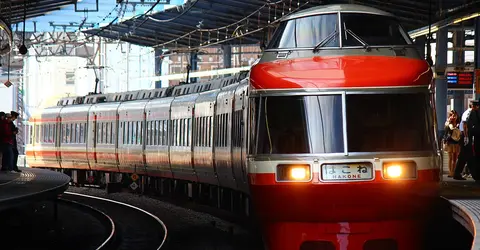 The Odakyu RomanceCar en route to Hakone