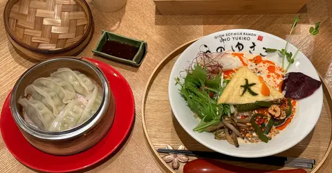 Soy Milk Ramen and dumplings at Uno Yukiko 