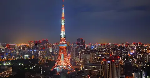 View of Tokyo Tower from the Garden Terrace