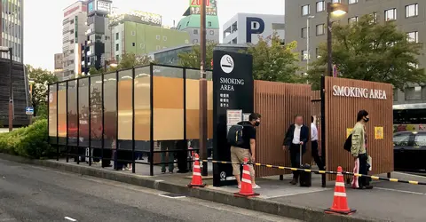Smoking area by Nagoya Station