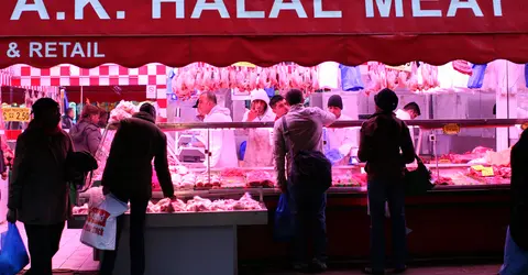 Halal meat market