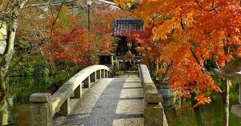 Puente de piedra en el Zenrin-ji.