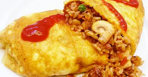 Omurice of the Inoue restaurant. Inoue restaurant dish