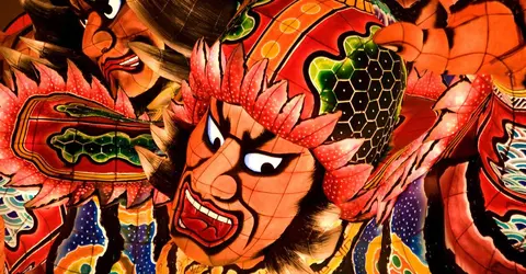 Détail des chars du Aomori Nebuta matsuri qui a lieu à Aomori Détail des chars du Aomori Nebuta matsuri qui a lieu à Aomori