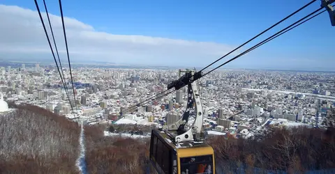 Le téléphérique du Mont Moiwa. Le téléphérique du Mont Moiwa.