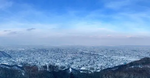 Vue depuis le sommet du mont Moiwa Vue depuis le sommet du mont Moiwa