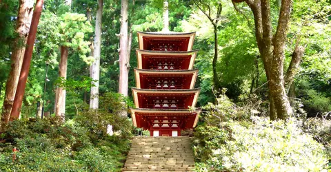 La pagode à 5 étages du temple Muro-ji. La pagode à 5 étages du temple Muro-ji.