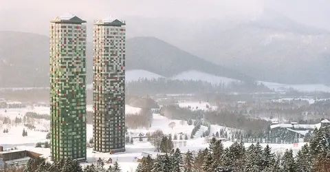 Le complexe Hoshino resorts en hiver Le complexe Hoshino resorts en hiver