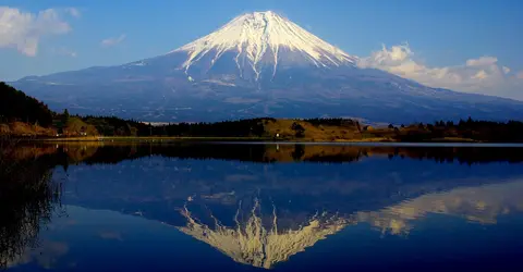 Lac Tanuki & mont Fuji en reflet Lac Tanuki & mont Fuji en reflet