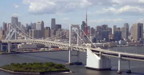 Vue de la baie de Tokyo depuis Odaiba Vue de la baie de Tokyo depuis Odaiba