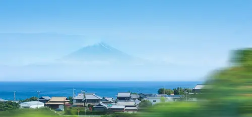 View from the window of a train