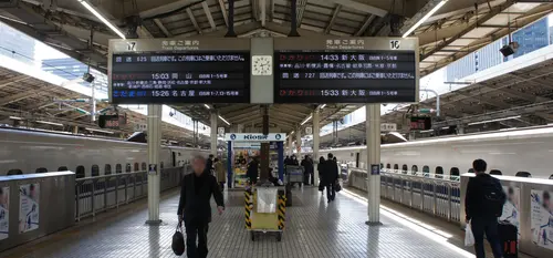 Platform for the Shinkansen Bullet Train