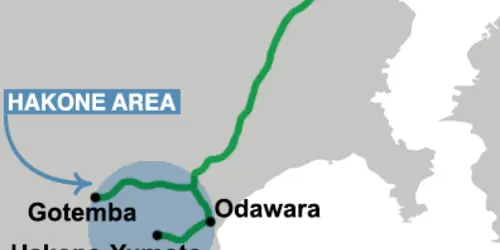Hakone area railway network map